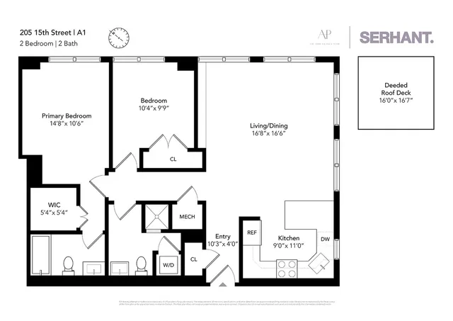$1,240,000 | 205 15th Street, Unit A1 | Park Slope