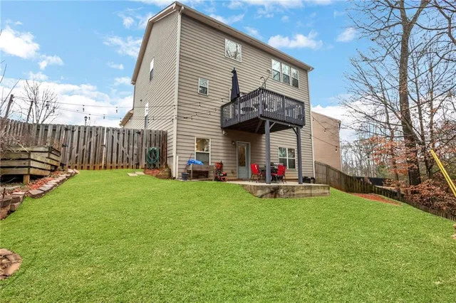 a view of outdoor space with a slide