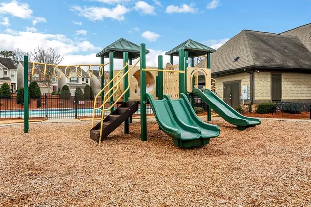 a view of an outdoor space and tennis court