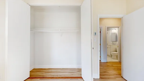 a view of entryway with wooden floor