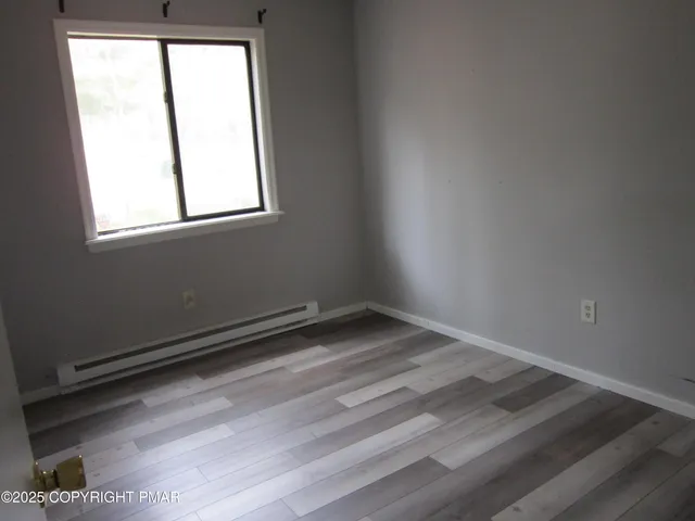 an empty room with a window