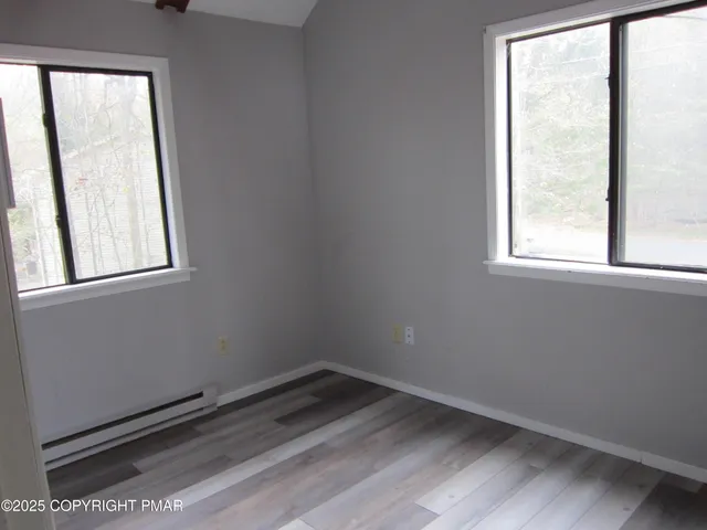 an empty room with a window