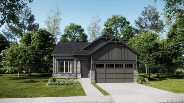 a house view with a garden space
