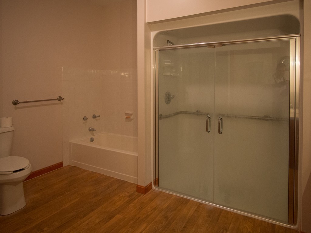 20 Davis Road Westminster, MA 01473 - Photo 22 of 25 a bathroom with a granite countertop toilet and a shower