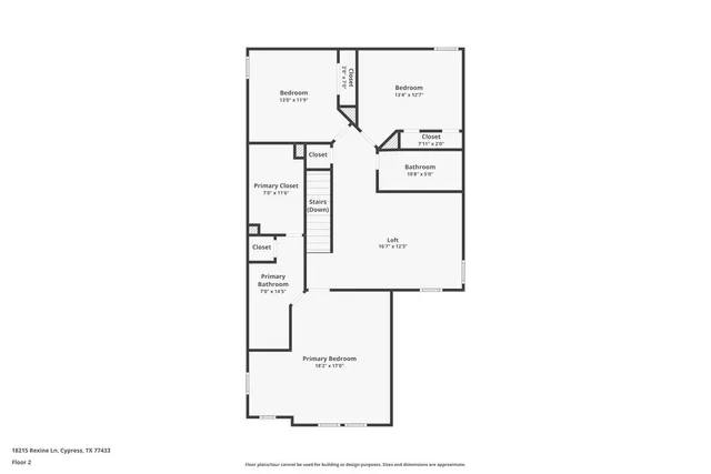 $1,865 | 18215 Rexine Lane, Cypress, TX 77433