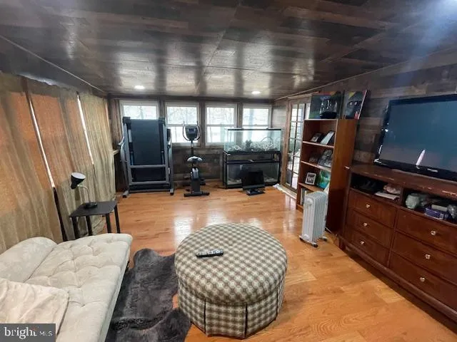 a room with furniture