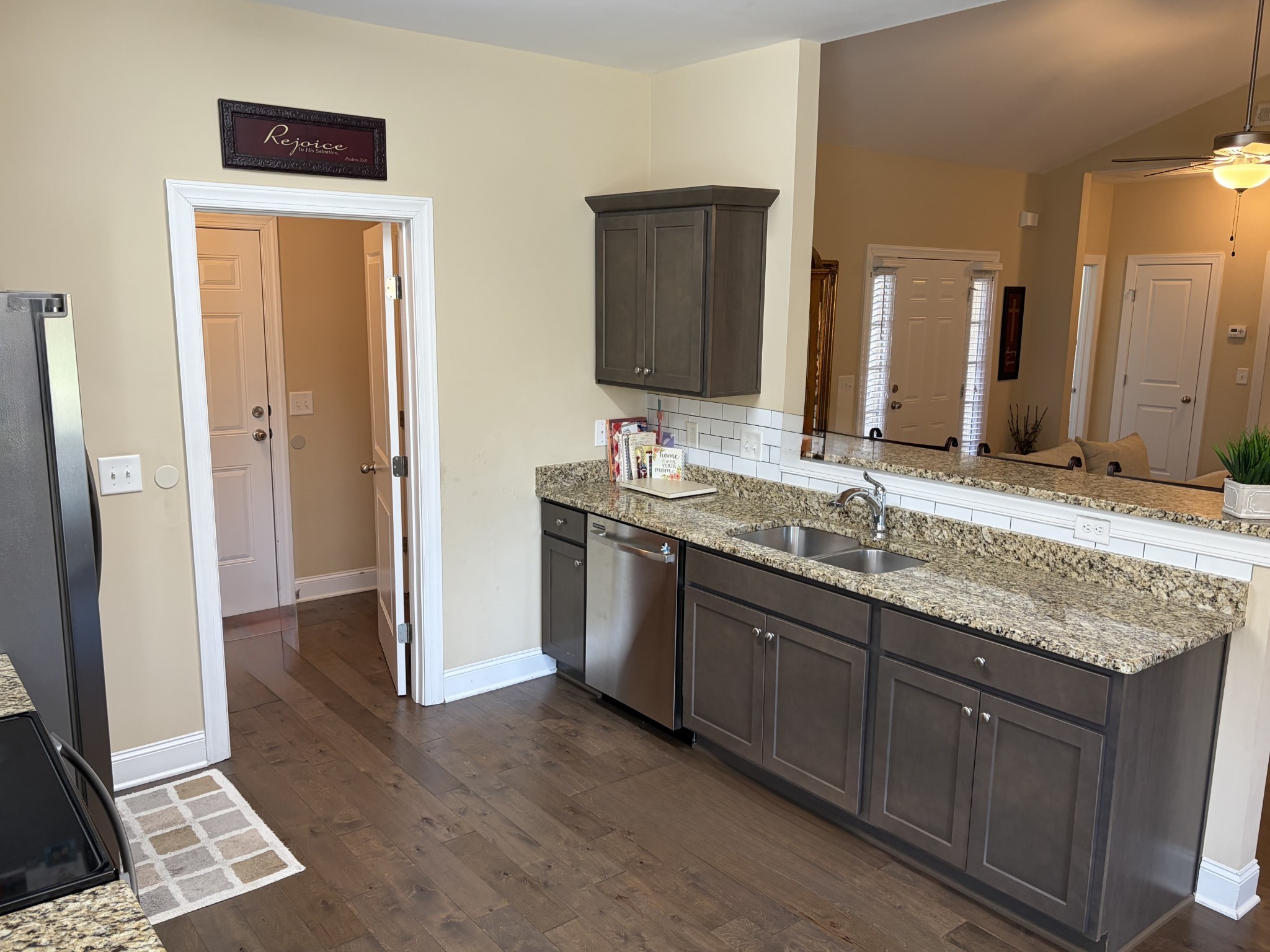 1001 Meadow View Drive Spring Hill, TN 37174 - Photo 15 of 34 a bathroom with a granite countertop double vanity sink and a mirror