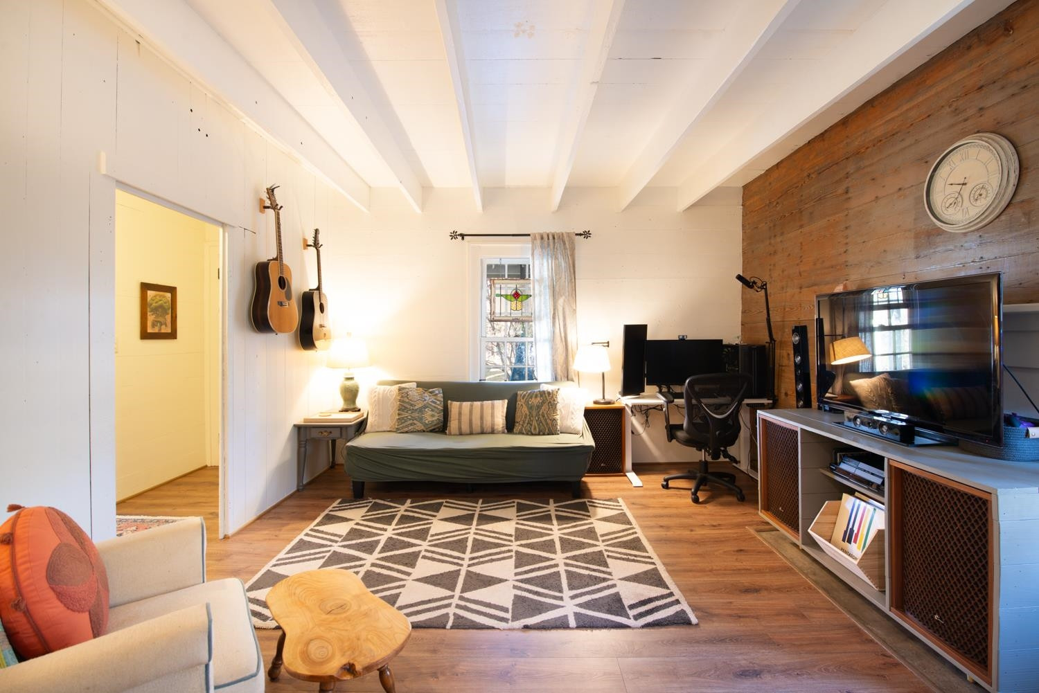 2417 Hodges Road Burlington, NC 27217 - Photo 5 of 30 a living room with furniture and a flat screen tv