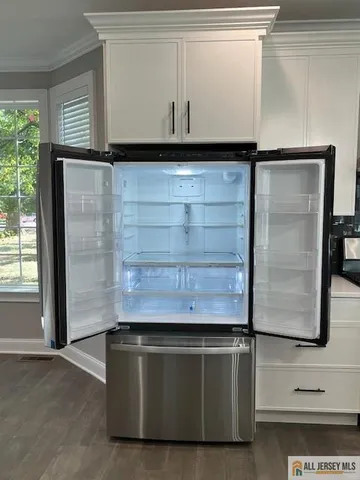 a view of wooden cabinets