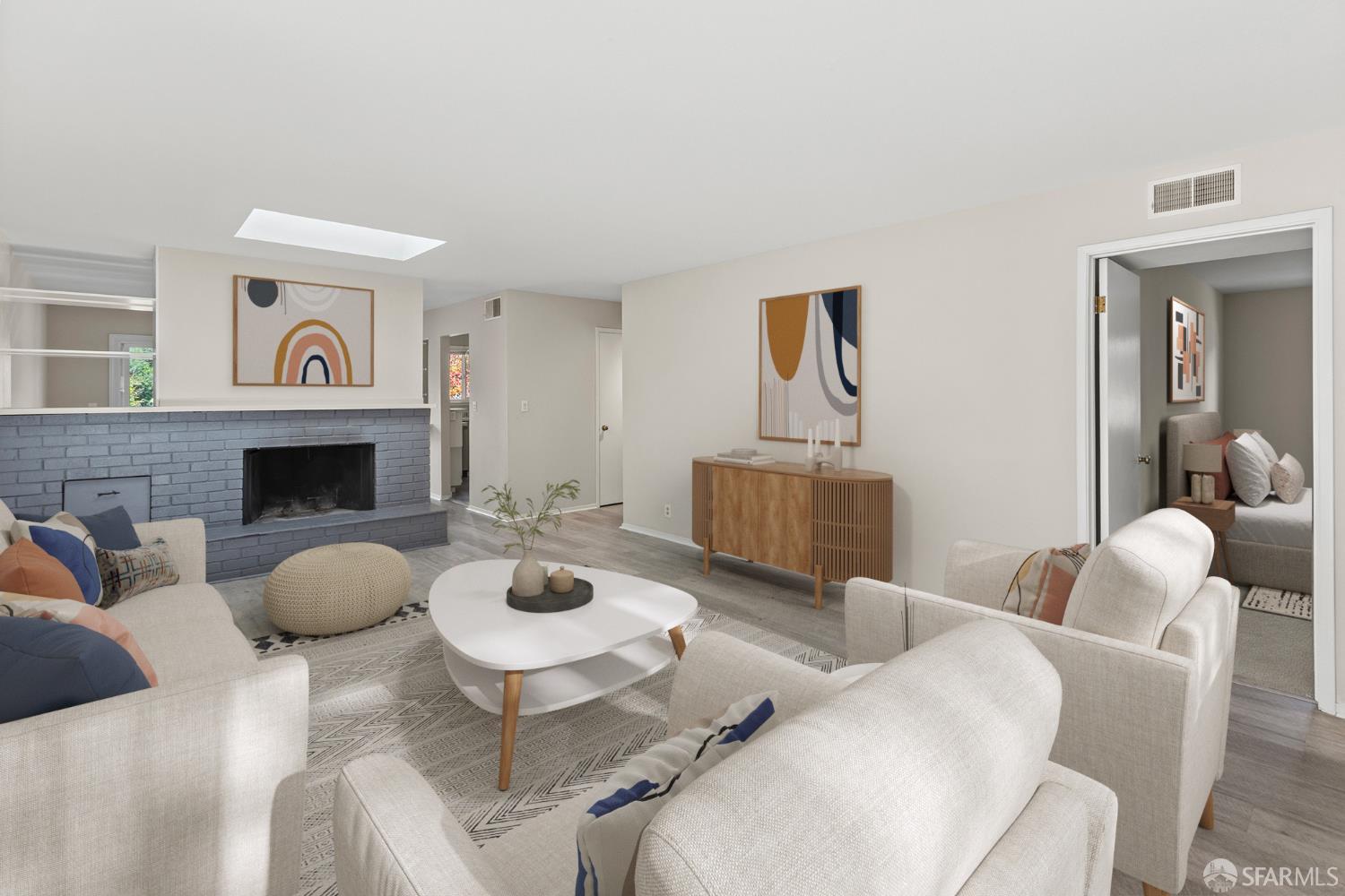 1059 El Centro Avenue, Unit 3 Oakland, CA 94602 - Photo 1 of 25 a living room with furniture and a fireplace