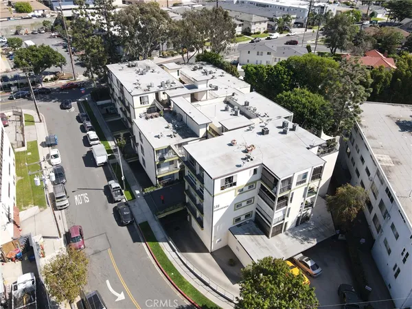 an aerial view of a city with lots of residential buildings