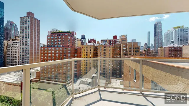 a city view from a balcony