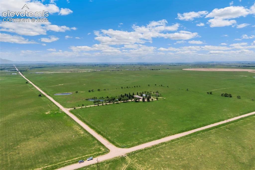 24760 Jones Road Calhan, CO 80808 - Photo 20 of 20 Aerial view of property with acreage