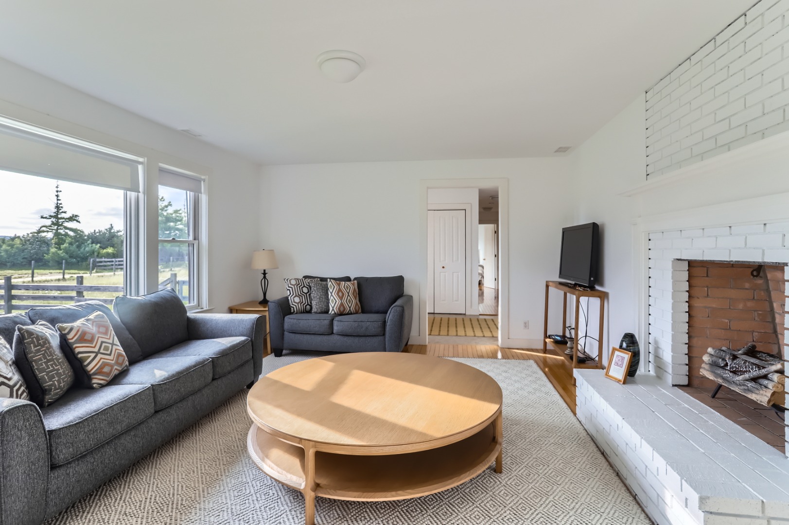 104 Pond View Farm Road West Tisbury, MA 02568 - Photo 17 of 47 Living room with fireplace