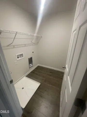 view of a room with racks on the wall