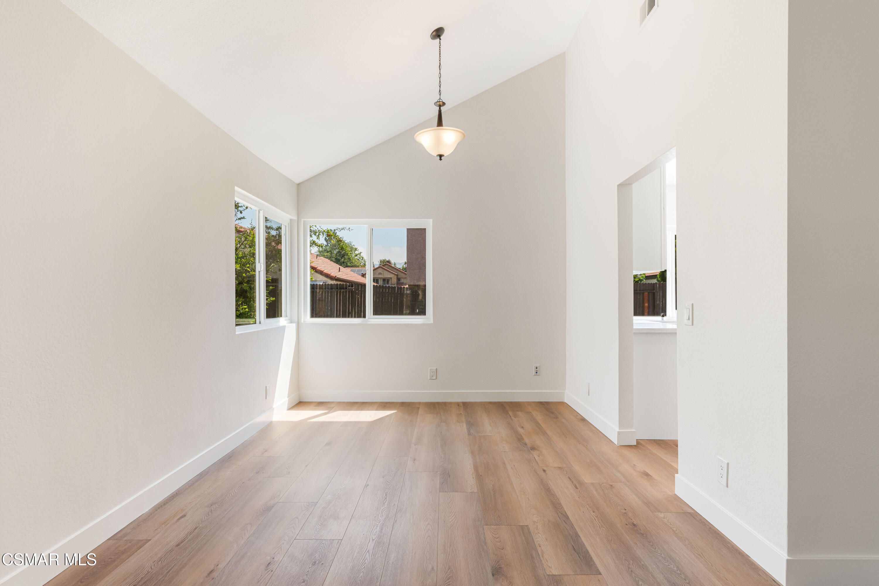 2332 Hampton Avenue Simi Valley, CA 93063 - Photo 6 of 34 a view of empty room with wooden floor and fan