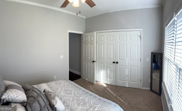 a view of a chairs in front of building