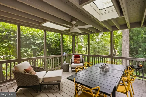 a view of a deck