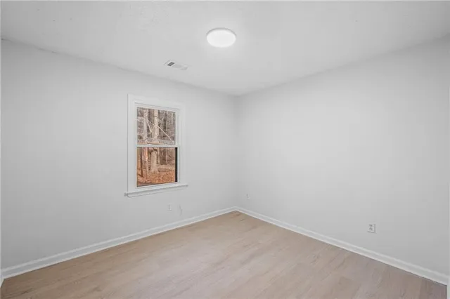 an empty room with a window