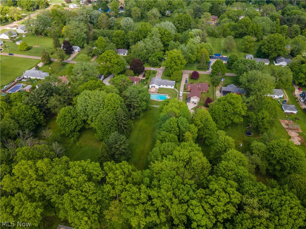 5644 Myers Road Akron, OH 44319 - Photo 3 of 33 Aerial view of backyard - extends to the tree line.