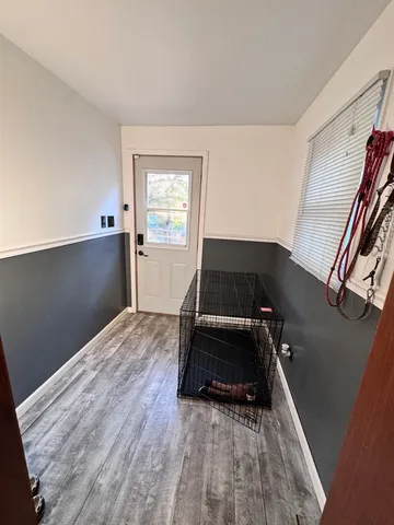 a view of a backyard with a patio