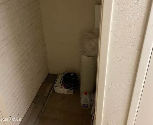 a small space with a hardwood floor