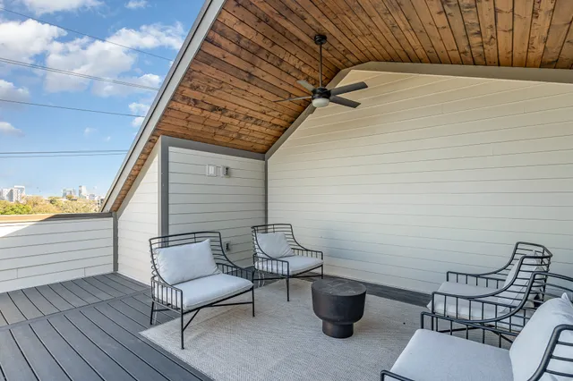 a view of sitting space on roof deck