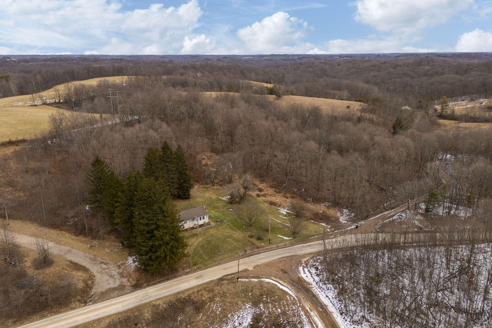 25816 Goosecreek Road McArthur, OH 45651 - Photo 2 of 34 Front Aerial View - 25816 Goosecreek Road, McArthur, OH 45651