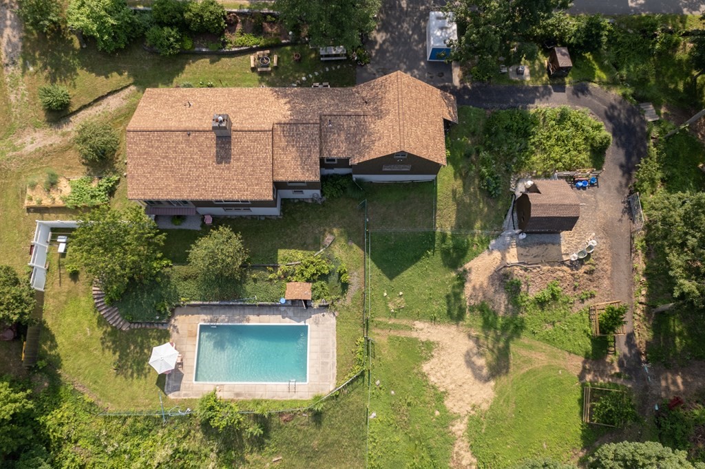 26 Park Road Monson, MA 01057 - Photo 29 of 32 an aerial view of house with yard swimming pool and outdoor seating