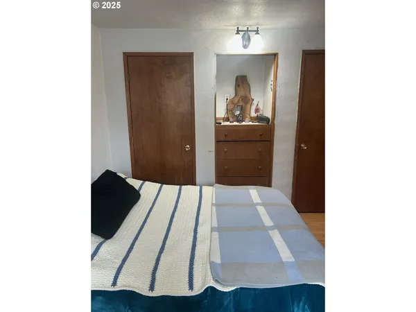 a view of a hallway with front door