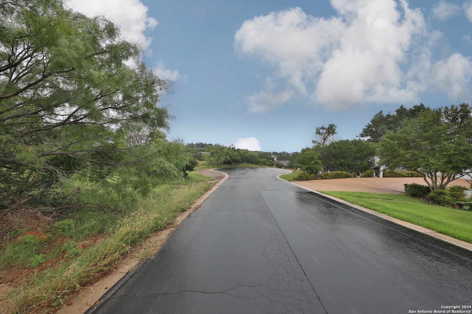108 Mountain Home Road Horseshoe Bay, TX 78657 - Photo 5 of 22 a view of a street with a yard and large trees