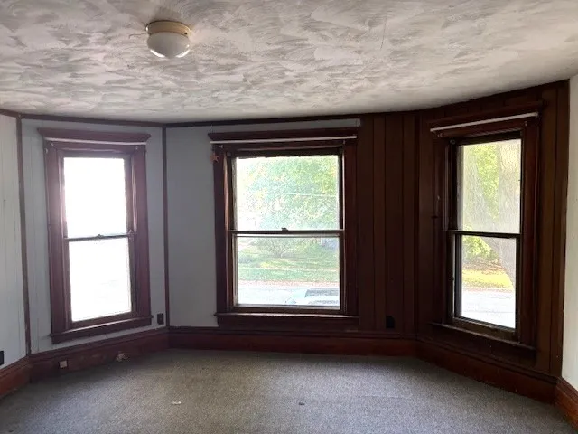 an empty room with a window