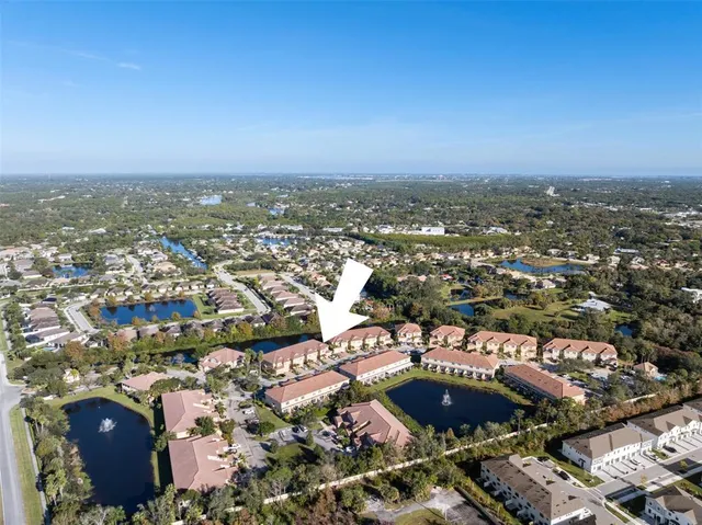 an aerial view of a city