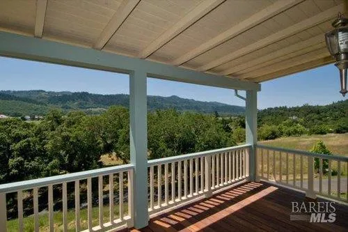 a view of a city from a balcony