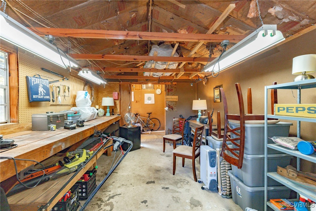 7518 Comet Road Henrico, VA 23294 - Photo 41 of 46 Interior view of the HUGE storage shed: electricit