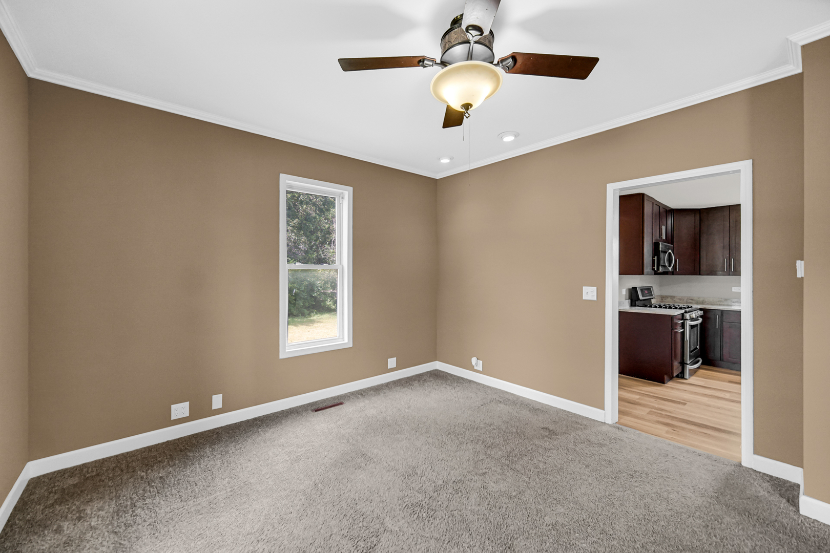110 Wood Elwood, IL 60421 - Photo 16 of 23 a view of a livingroom with a ceiling fan and window