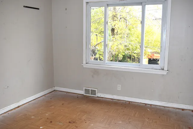 an empty room with a window