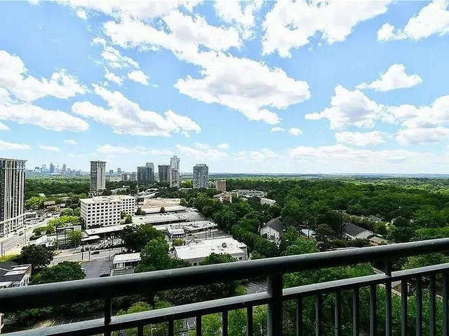 a view of a city view from a balcony