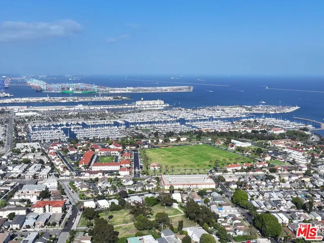 an aerial view of a city