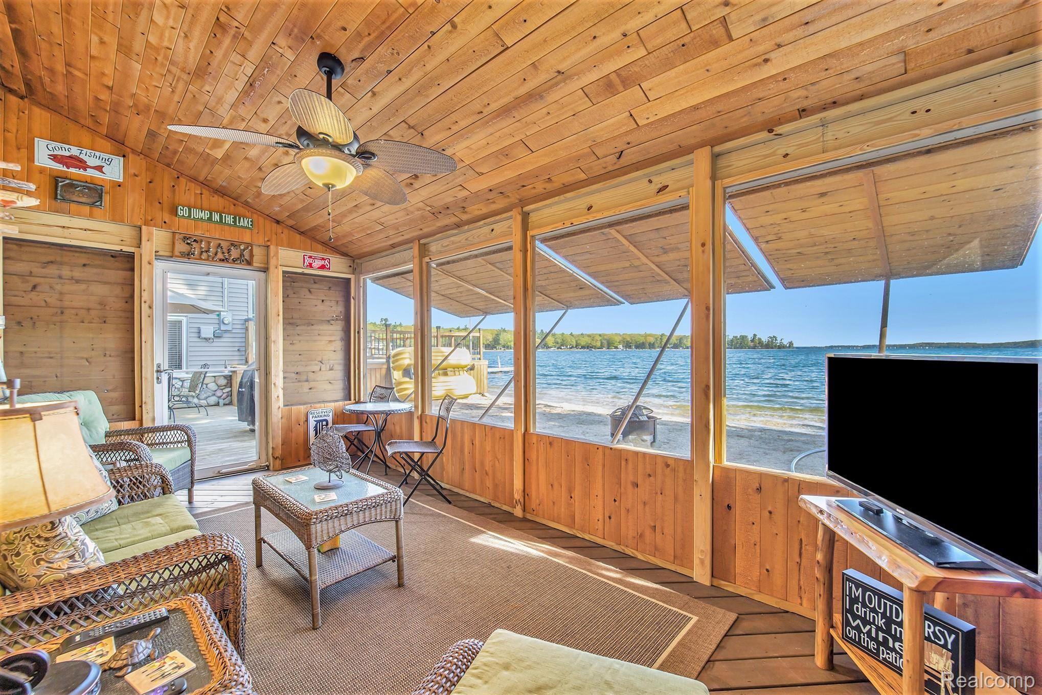 1756 Beaver Dam Road Gaylord, MI 49735 - Photo 22 of 33 Screened Porch overlooking lake