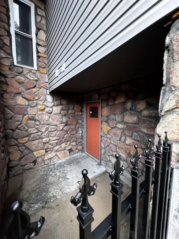 a view of a backyard of a house