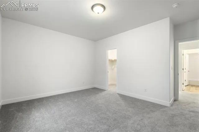 an empty room with an entryway