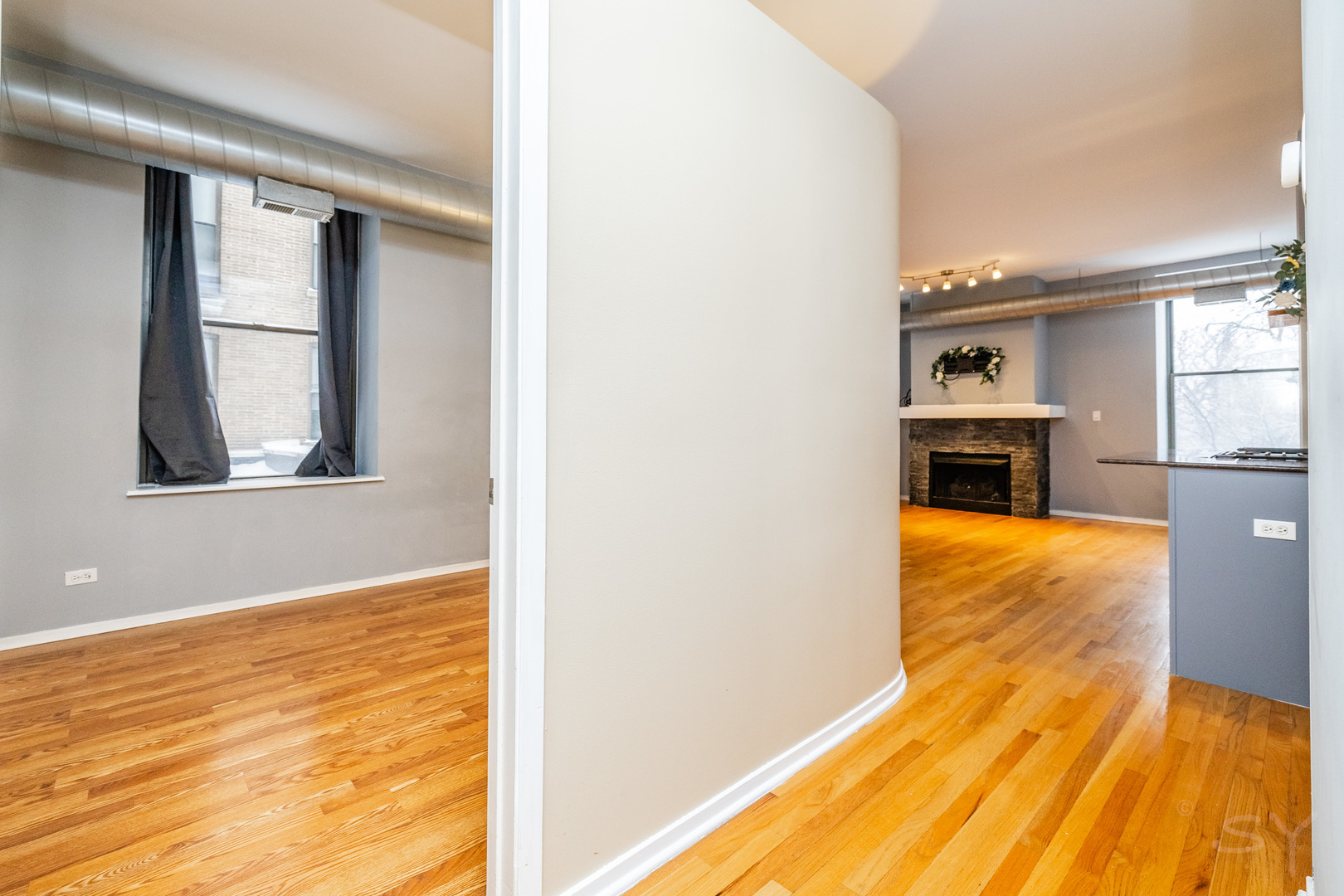 811 South Lytle Street, Unit 213 Chicago, IL 60607 - Photo 9 of 21 a view of a living room with furniture and a fireplace