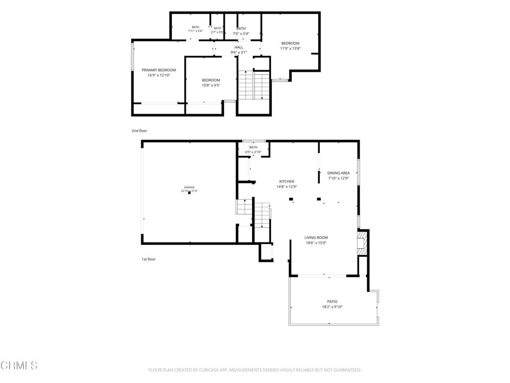 212 North Carillo Road, Unit B Ojai, CA 93023 - Photo 20 of 20 Floor Plan 212 N Carillo Rd B
