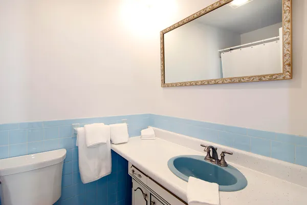 a bathroom with a sink and a toilet