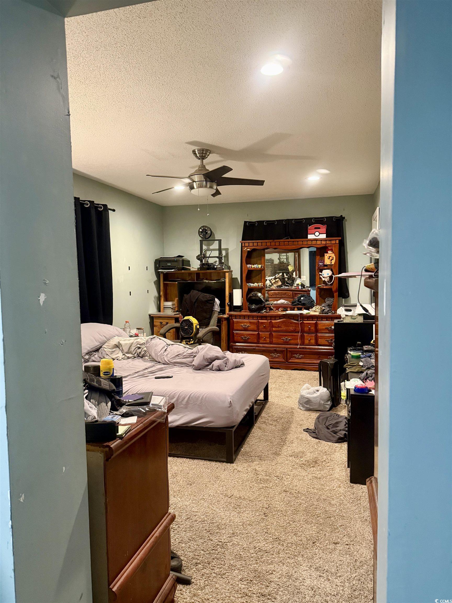 2408 South Island Road Georgetown, SC 29440 - Photo 31 of 35 Carpeted bedroom featuring a textured ceiling and