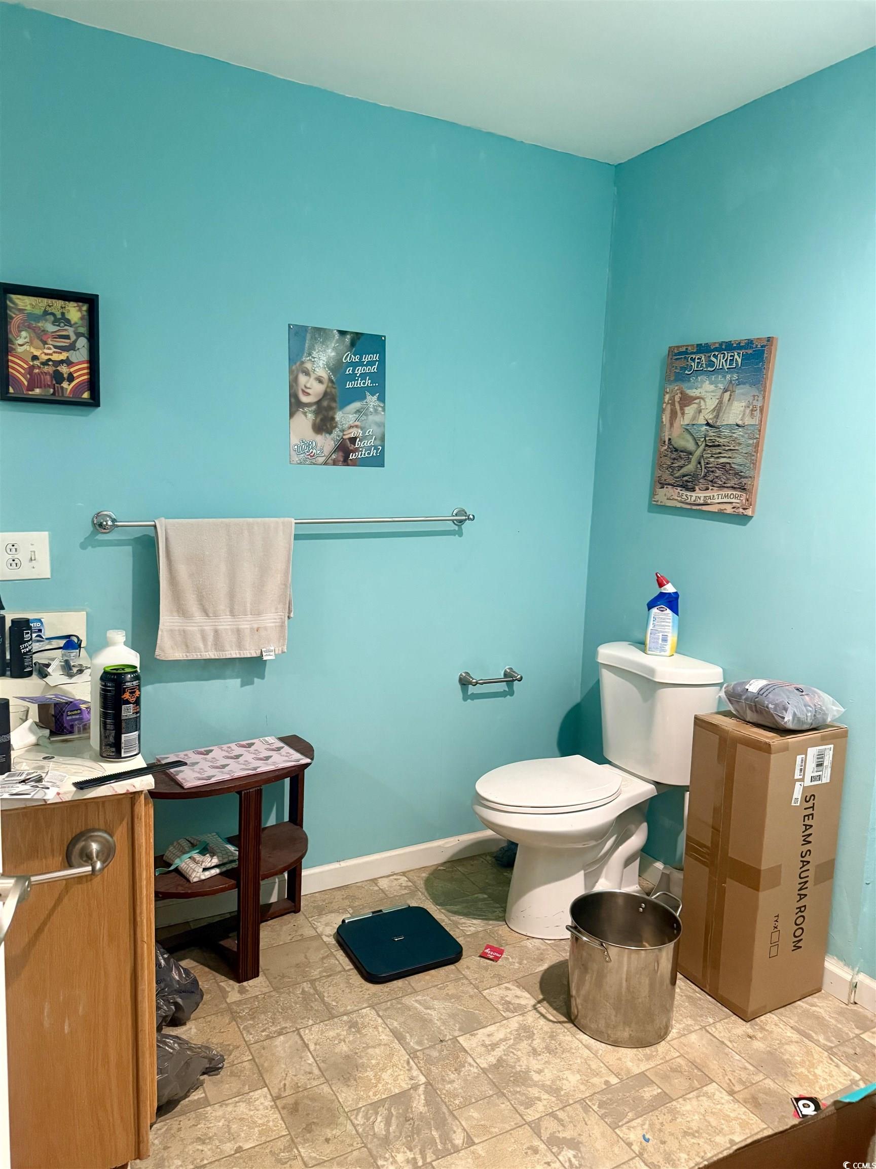 2408 South Island Road Georgetown, SC 29440 - Photo 33 of 35 Half bath with baseboards and stone finish floors