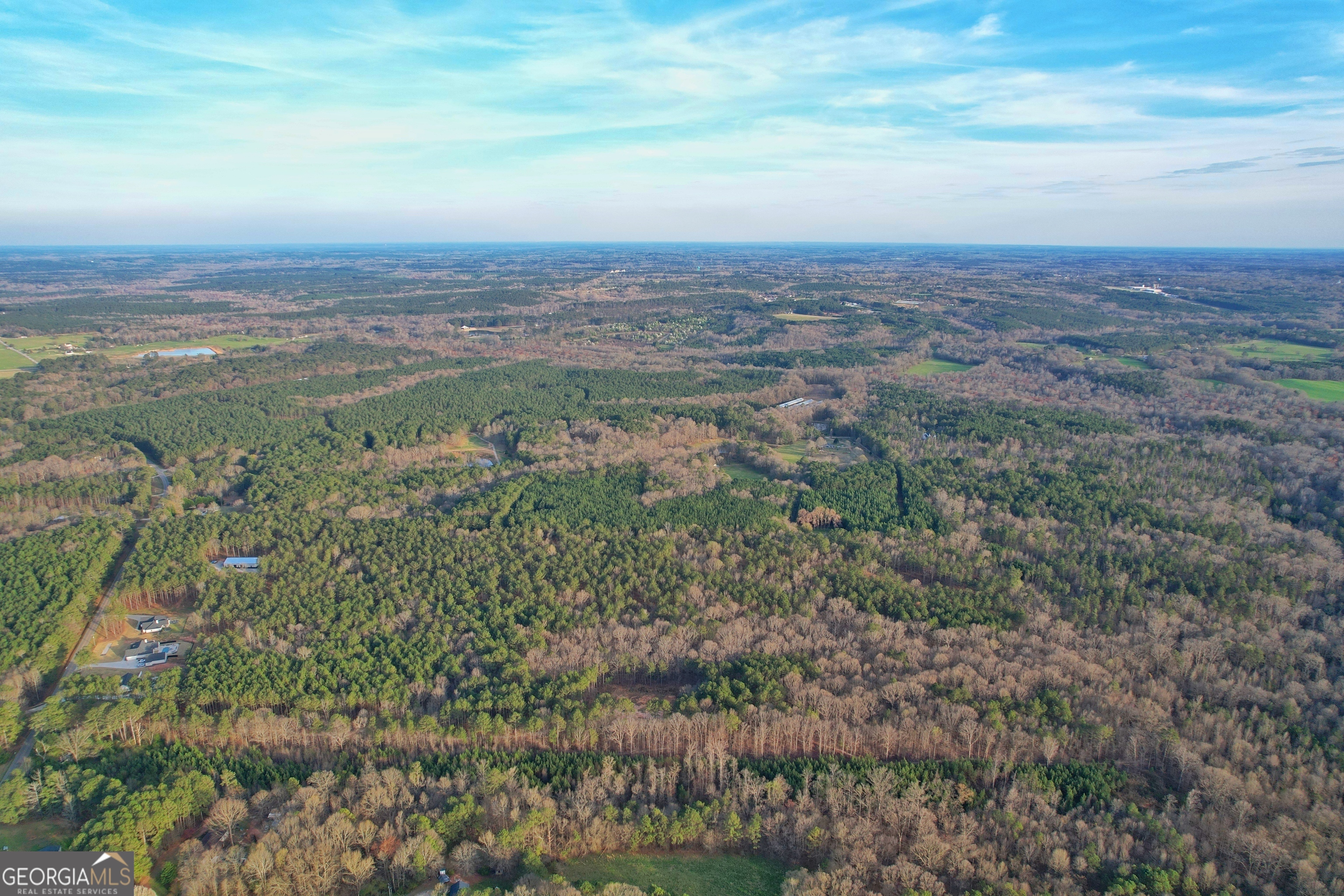 28.61-acres Sandy Creek Road Madison, GA 30650 - Photo 9 of 20 an aerial view of residential houses with outdoor space and trees