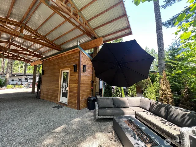 a view of a couches in the patio