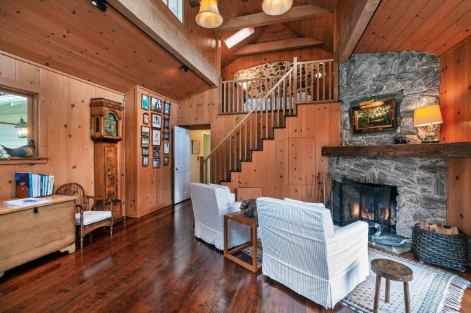 1555 East Valley Road Santa Barbara, CA 93108 - Photo 4 of 18 a living room with furniture and a fireplace